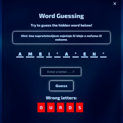 Word Guessing V10
