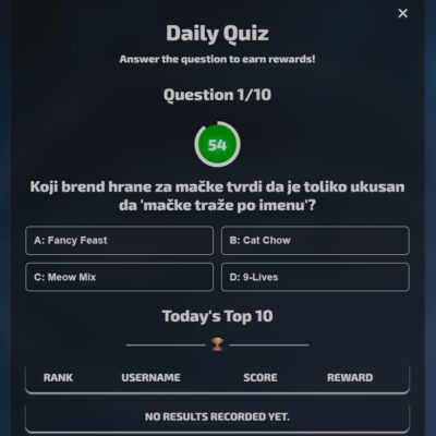 Daily Quiz – This product will be available soon